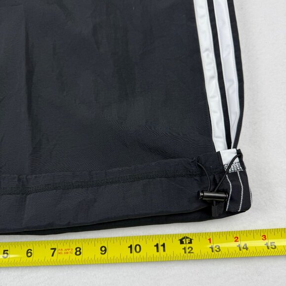 Adidas Women's Sport 3 Stripes Trim Black Woven Track Pants 1X Elastic Waist NWT - Picture 12 of 12